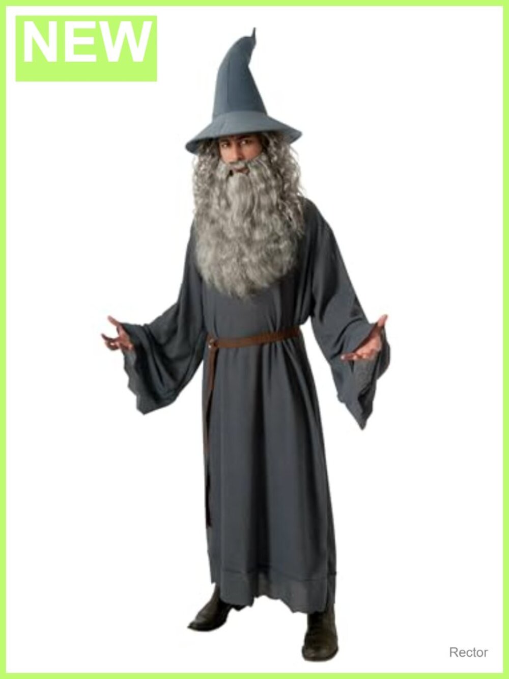 Lord of the Rings Gandalf Costume Robe Hat Belt Men's Standard